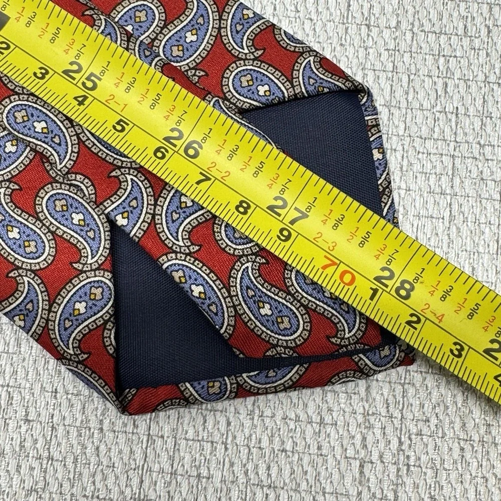 Harve Benard Paisley Silk Tie Mens Red‎ Blue Classic Formal Professional Preppy